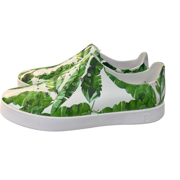 NWT Biion Women's Golf Shoes White Slip-On Sneakers Green Leaf Print Sz. 10 M 8 - Picture 4 of 10